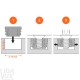 CLIP top комплект завіси для тонких фасадів, чорний онікс