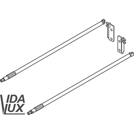 MOVENTO / TANDEM комплект поздовжніх релінгів, NL 520 мм, з тримачами