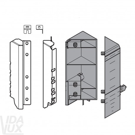 TANDEMBOX кріплення комплект фасаду для SPACE CORNER, висота D, EXPANDO