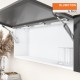 AVENTOS HK-XS підіймальна система, механізми 2xK11, шир.алюм. профіль, 4х завіси CLIP top BLUMOTION