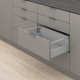 MERIVOBOX E комплект шухляди з релінгом, НД 270 мм, 40 кг, BLUMOTION, сірий "Індіум"
