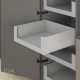 MERIVOBOX E комплект внутрішньої шухляди з BOXCAP, НД 500 мм, 70 кг, TIP-ON BLUMOTION, сірий "Індіум", фасад під вставку