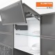 AVENTOS HF підіймальна система, механізм F25, важіль F32, фасад вузький алюм. профіль, темно-сірі заглушки