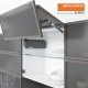 AVENTOS HF підіймальна система, механізм F25, важіль F32, фасад вузький алюм. профіль, темно-сірі заглушки, з SERVO-DRIVE