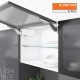 AVENTOS HK top підіймальна система, механізми 2x23, фасад шир.алюм. профіль, білі заглушки