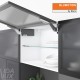 AVENTOS HK top підіймальна система, механізми 2x23, фасад шир.алюм. профіль, темно-сірі заглушки