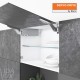 AVENTOS HK top підіймальна система, механізми 2x23, тонкий фасад, сірі заглушки, з SERVO-DRIVE