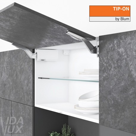 AVENTOS HK top підіймальна система, механізми 2x23, дерев`яний фасад, білі заглушки, з TIP-ON