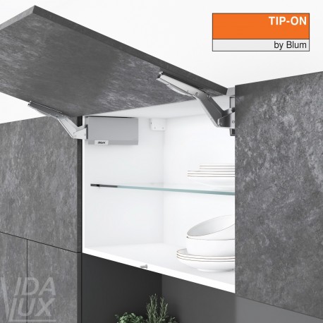 AVENTOS HK top підіймальна система, механізми 2x23, дерев`яний фасад, сірі заглушки, з TIP-ON