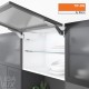 AVENTOS HK top підіймальна система, механізми 2x25, фасад шир.алюм. профіль, білі заглушки, з TIP-ON