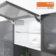 AVENTOS HK top підіймальна система, механізми 2x23, фасад шир.алюм. профіль, сірі заглушки, з TIP-ON