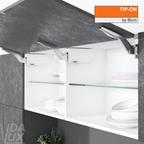 AVENTOS HK top підіймальна система, механізми 3x25, дерев`яний фасад, білі заглушки, з TIP-ON