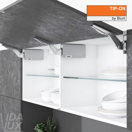 AVENTOS HK top підіймальна система, механізми 3x23, дерев`яний фасад, сірі заглушки, з TIP-ON