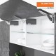 AVENTOS HK top підіймальна система, механізми 3x25, тонкий фасад, темно-сірі заглушки