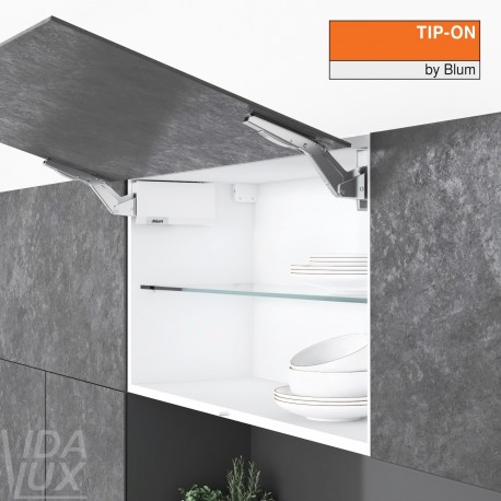 AVENTOS HK top підіймальна система, механізми 2x29, тонкий фасад, білі заглушки, з TIP-ON