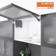 AVENTOS HK-S підіймальна система, механізми Сx2, шир.алюм. профіль, темно-сірі заглушки