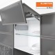 AVENTOS HF підіймальна система, механізм F25, важіль F32, фасад вузький алюм. профіль, сірі заглушки