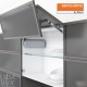 AVENTOS HF підіймальна система, механізм F25, важіль F32, фасад вузький алюм. профіль, сірі заглушки, з SERVO-DRIVE