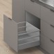 MERIVOBOX M+2xZRR комплект шухляди з подвійним релінгом, НД 270 мм, 40 кг, BLUMOTION, сірий "Індіум", EXPANDO T