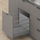 MERIVOBOX M+3xZRR комплект шухляди з потрійним релінгом, НД 270 мм, 40 кг, BLUMOTION, сірий "Індіум"