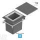 Комплект відер для сміття ENVI-Fit-Pro, для TANDEMBOX, MERIVOBOX, 39 л, шир. 450 мм, глиб. 500 мм, висота 446 мм, сіра "Лава"