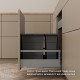 MERIVOBOX E комплект шухляди під смітник з релінгом, НД 550 мм, 70 кг, BLUMOTION, сірий "Індіум", EXPANDO T