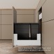 MERIVOBOX E комплект шухляди під смітник з BOXCOVER, НД 450 мм, 70 кг, BLUMOTION, білий "Шовк"