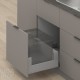 MERIVOBOX E комплект шухляди під смітник з BOXCOVER, НД 550 мм, 70 кг, BLUMOTION, сірий "Індіум"