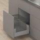 MERIVOBOX E комплект шухляди під смітник з BOXCOVER, НД 550 мм, 70 кг, TIP-ON BLUMOTION, сірий "Індіум"