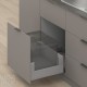 MERIVOBOX E комплект шухляди під смітник з BOXCOVER, НД 500 мм, 70 кг, BLUMOTION, сірий "Індіум", EXPANDO T