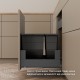 MERIVOBOX E комплект шухляди під смітник з BOXCOVER, НД 500 мм, 70 кг, BLUMOTION, сірий "Оріон", EXPANDO T