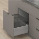 MERIVOBOX E комплект шухляди під смітник з BOXCAP, НД 450 мм, 70 кг, BLUMOTION, сірий "Індіум"