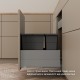 MERIVOBOX E комплект шухляди під смітник з BOXCAP, НД 450 мм, 70 кг, BLUMOTION, сірий "Індіум"