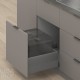 MERIVOBOX E комплект шухляди під смітник з BOXCAP, НД 500 мм, 70 кг, BLUMOTION, сірий "Оріон"