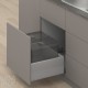 MERIVOBOX E комплект шухляди під смітник з BOXCAP, НД 450 мм, 70 кг, TIP-ON BLUMOTION, сірий "Індіум"