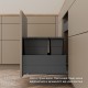 MERIVOBOX E комплект шухляди під смітник з BOXCAP, НД 500 мм, 70 кг, TIP-ON BLUMOTION, сірий "Оріон"