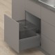 MERIVOBOX E комплект шухляди під смітник з BOXCAP, НД 550 мм, 70 кг, TIP-ON BLUMOTION, сірий "Оріон"