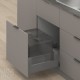 MERIVOBOX E комплект шухляди під смітник з BOXCOVER та склом, НД&nbsp;550&nbsp;мм, 70&nbsp;мм, BLUMOTION, сірий "Оріон"