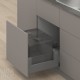 MERIVOBOX E комплект шухляди під смітник з BOXCOVER та склом, НД&nbsp;550&nbsp;мм, 70&nbsp;мм, TIP-ON BLUMOTION, сірий "Оріон"