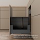 MERIVOBOX E комплект шухляди під смітник з BOXCOVER та склом, НД&nbsp;550&nbsp;мм, 70&nbsp;мм, TIP-ON BLUMOTION, сірий "Оріон"