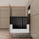 MERIVOBOX E комплект шухляди під смітник з BOXCOVER та склом, НД&nbsp;550&nbsp;мм, 70&nbsp;мм, TIP-ON BLUMOTION, білий "Шовк", EXPANDO&nbsp;T