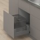 MERIVOBOX E комплект шухляди під смітник з BOXCOVER та склом, НД&nbsp;550&nbsp;мм, 70&nbsp;мм, TIP-ON BLUMOTION, сірий "Оріон", EXPANDO&nbsp;T