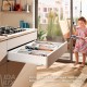 MERIVOBOX M комплект шухляди, НД 400 мм, 40 кг, TIP-ON BLUMOTION, білий "Шовк", EXPANDO T