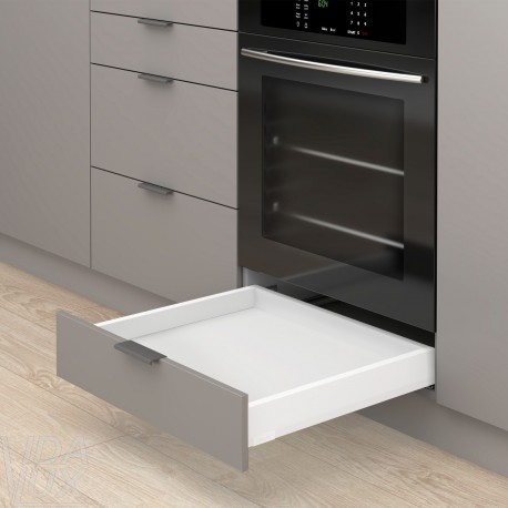 MERIVOBOX N комплект шухляди, НД 450 мм, 40 кг, TIP-ON BLUMOTION, білий "Шовк", EXPANDO T