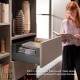 MERIVOBOX E комплект шухляди з BOXCOVER та склом, НД 500 мм, 40 кг, BLUMOTION, сірий "Оріон"