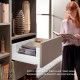 MERIVOBOX E комплект шухляди з BOXCOVER та склом, НД 500 мм, 40 кг, TIP-ON BLUMOTION, білий "Шовк"