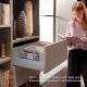 MERIVOBOX E комплект шухляди з BOXCOVER та склом, НД 500 мм, 70 кг, BLUMOTION, сірий "Індіум", EXPANDO T