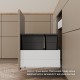 MERIVOBOX E комплект шухляди під смітник з BOXCAP, НД 500 мм, 70 кг, TIP-ON BLUMOTION, білий "Шовк", EXPANDO T
