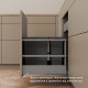 MERIVOBOX M+2xZRR комплект шухляди з подвійним релінгом, НД 450 мм, 40 кг, TIP-ON BLUMOTION, сірий "Індіум"