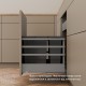 MERIVOBOX M+3xZRR комплект шухляди з потрійним релінгом, НД 350 мм, 40 кг, TIP-ON BLUMOTION, сірий "Індіум", EXPANDO T